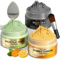 Facial Clay Mask Set | Vitamin C, Turmeric & Dead Sea Mud Mask