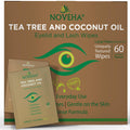 NOVEHA Tea Tree & Coconut Oil Eyelid Wipes for Blepharitis - 60 Count