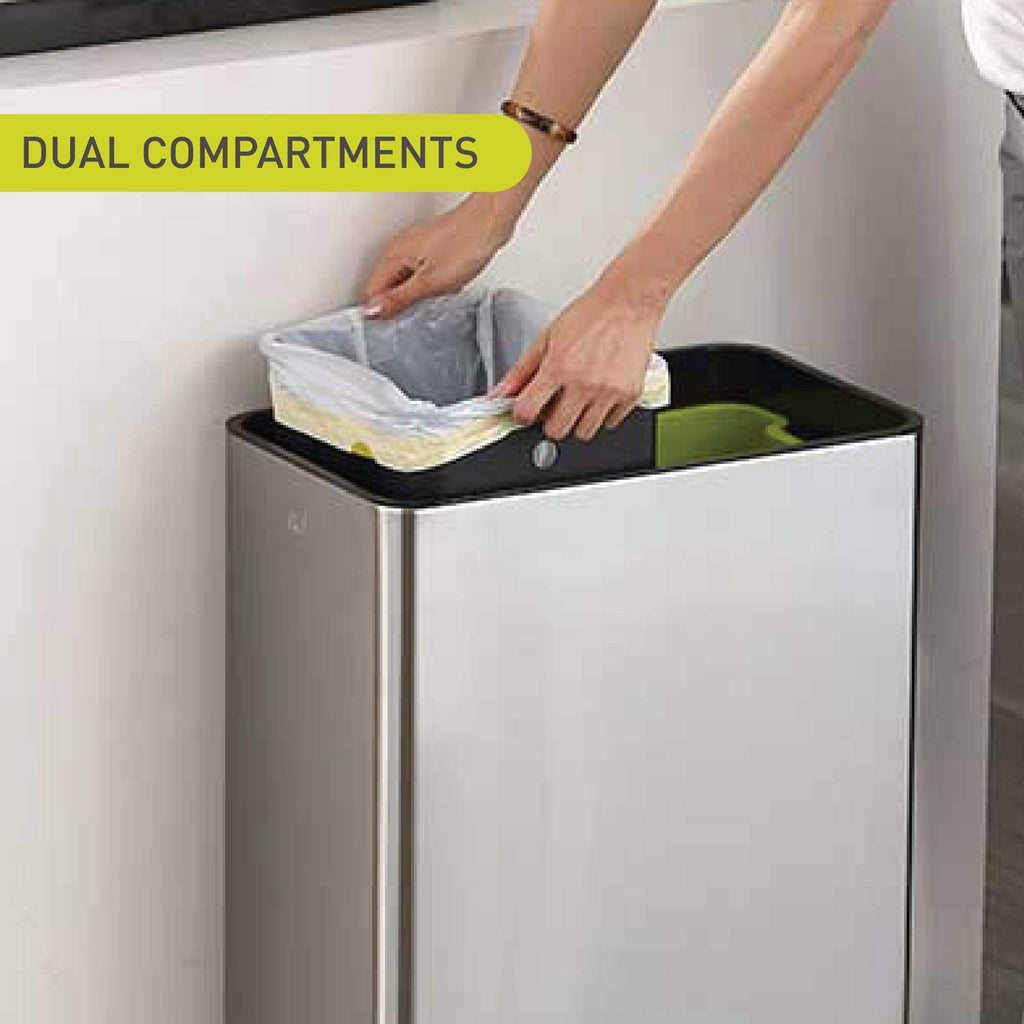 EKO Ecocasa 30L Recycling Bin – Stainless Steel Dual Pedal Kitchen Bin