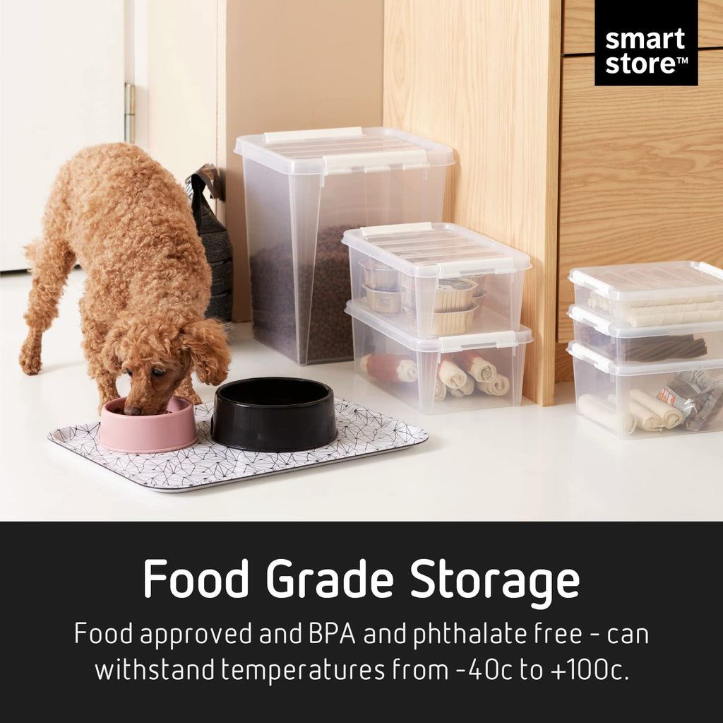 SmartStore 3.6L Plastic Storage Boxes with Lids - Set of 8 | Transparent