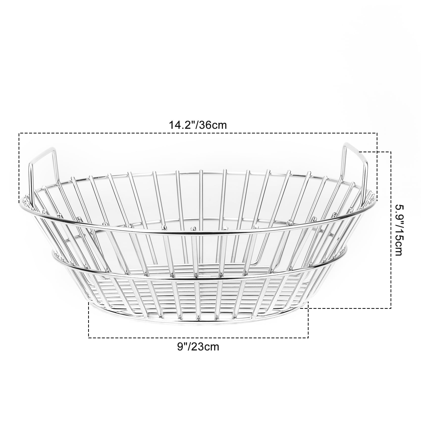 Onlyfire Stainless Steel Charcoal Ash Basket for Large BGE & Kamado Joe