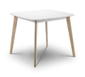 Julian Bowen Casa Square Dining Table | White & Limed Oak - 90cm