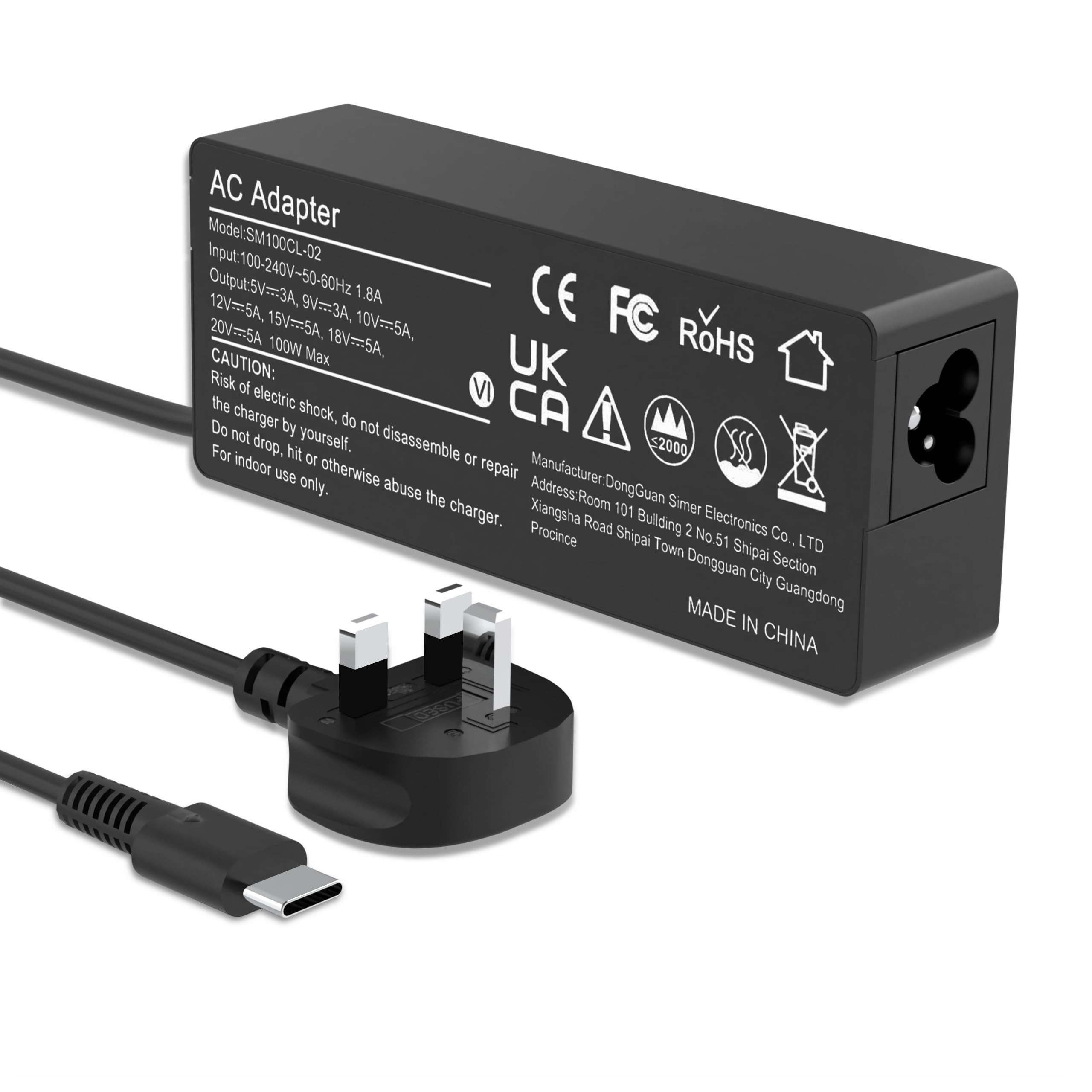 SKOTSLYE 100W USB C Laptop Charger for MacBook Pro, Dell & HP