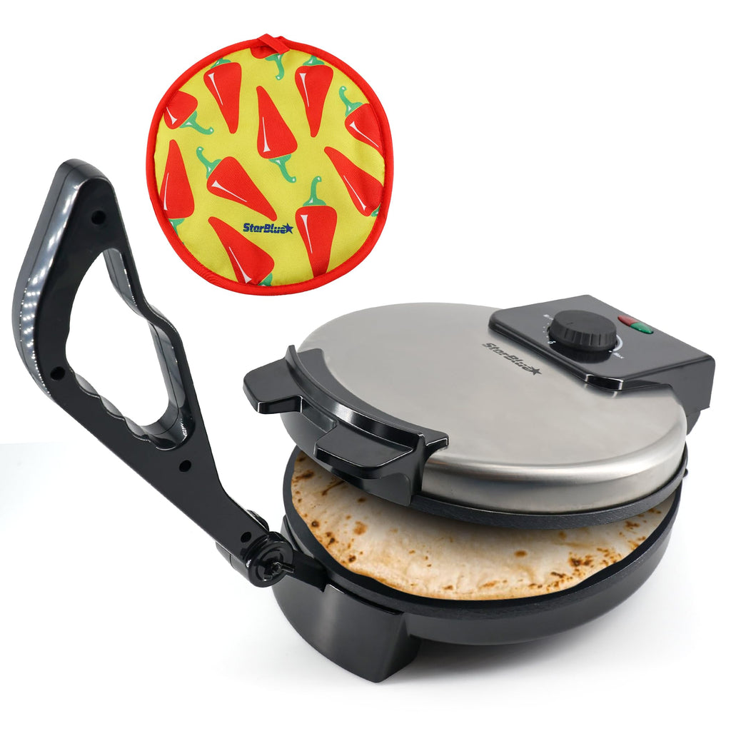 StarBlue 25.4cm Roti Maker – Non-Stick Tortilla & Chapati Machine, 1200W