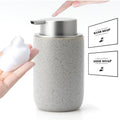 Jolof Store Ceramic Foaming Soap Dispenser – 12oz Matte Gray Refillable