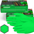 Xtremeauto Nitrile Disposable Gloves | Diamond Grip Green | Large, 2 Boxes