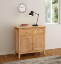 Hallowood Hereford Oak Small Sideboard – Solid Wood Storage Cabinet