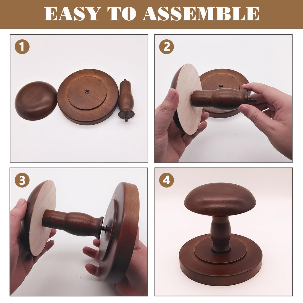 TINGSING Vintage Hat Rack Stand Rustic Brown Hat Display Stand - image 4