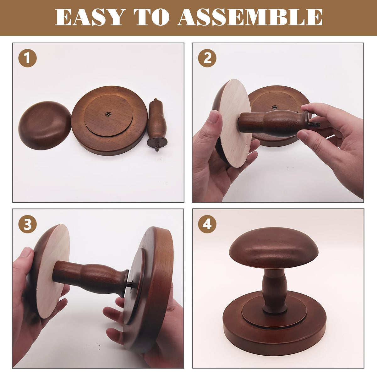 TINGSING Vintage Hat Rack Stand Rustic Brown Hat Display Stand - image 4