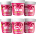Wolfys Vegan Rhubarb & Ginger Instant Porridge Pots, 84g (Pack of 6)