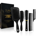 DUAIU 5-Piece Hair Brush and Comb Set for Styling, Detangling & Volume