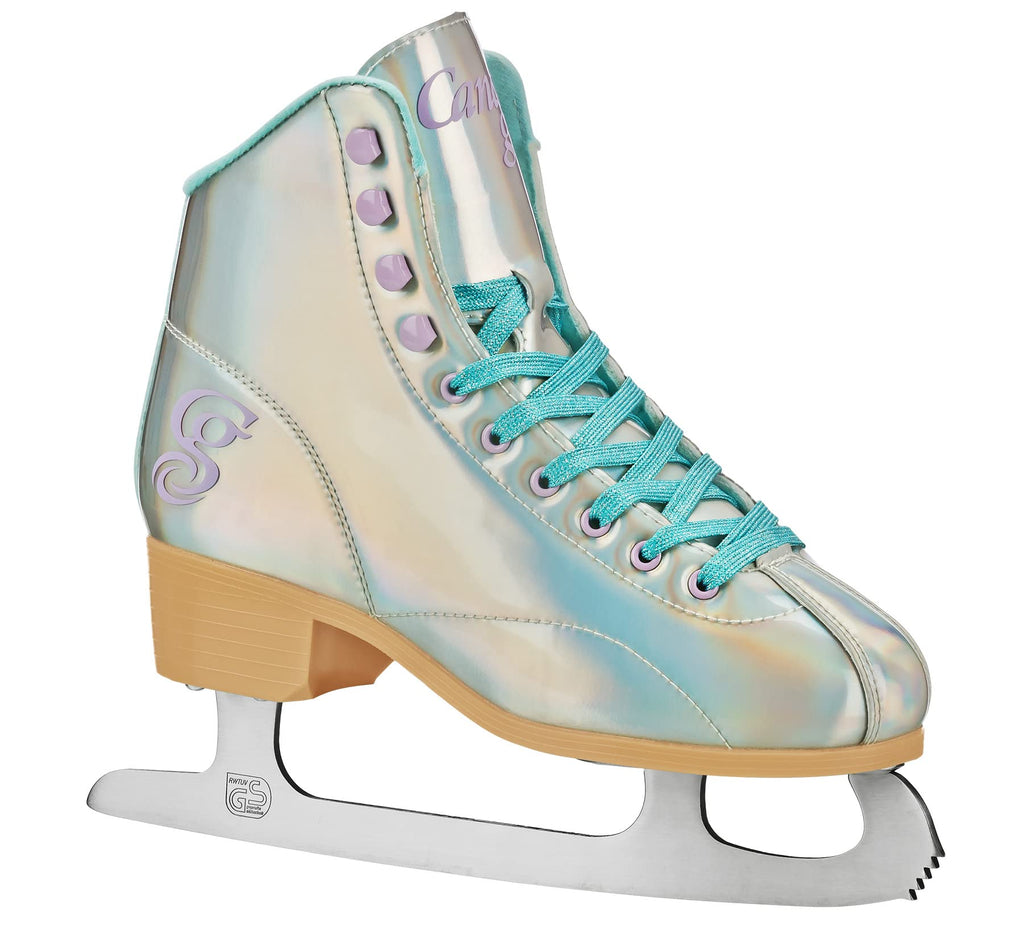 Lake Placid Sabina Women's Ice Skates – Holographic Blue – Size 7