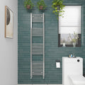 NRG Straight Chrome Bathroom Heated Towel Rail Radiator 1800x400mm - image 1