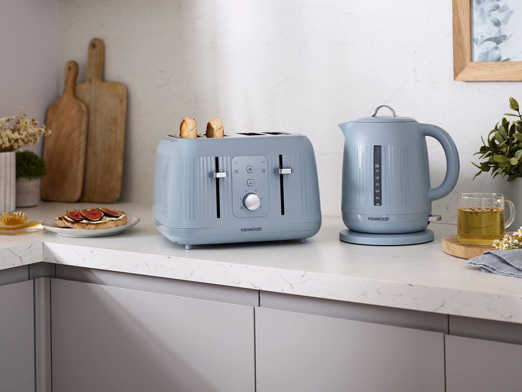 Kenwood Dawn 4-Slot Toaster – 1800W with 5 Browning Levels, Stone Blue