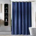 Lkw Ogechi Navy Blue Extra Wide Waterproof Polyester Shower Curtain
