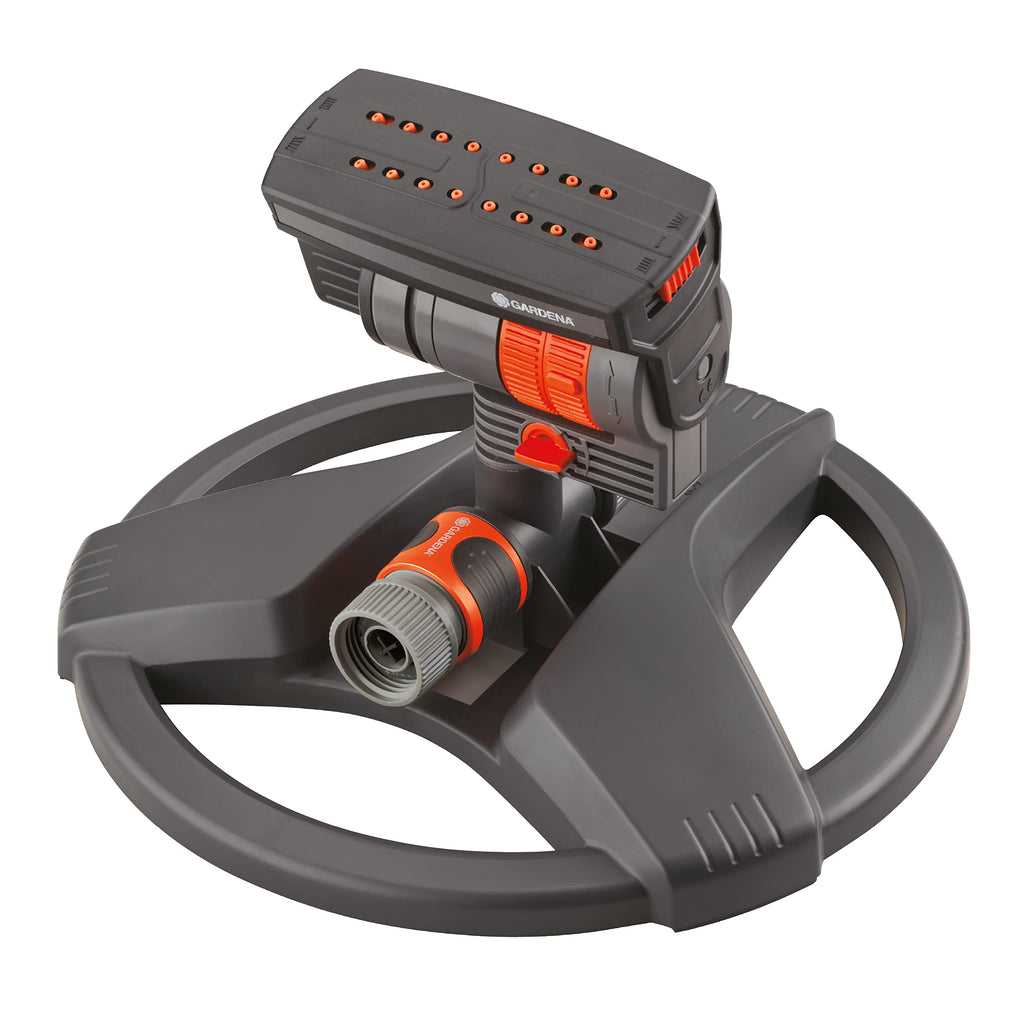 GARDENA ZoomMaxx Oscillating Sprinkler – Adjustable 2400 Sq Ft Coverage