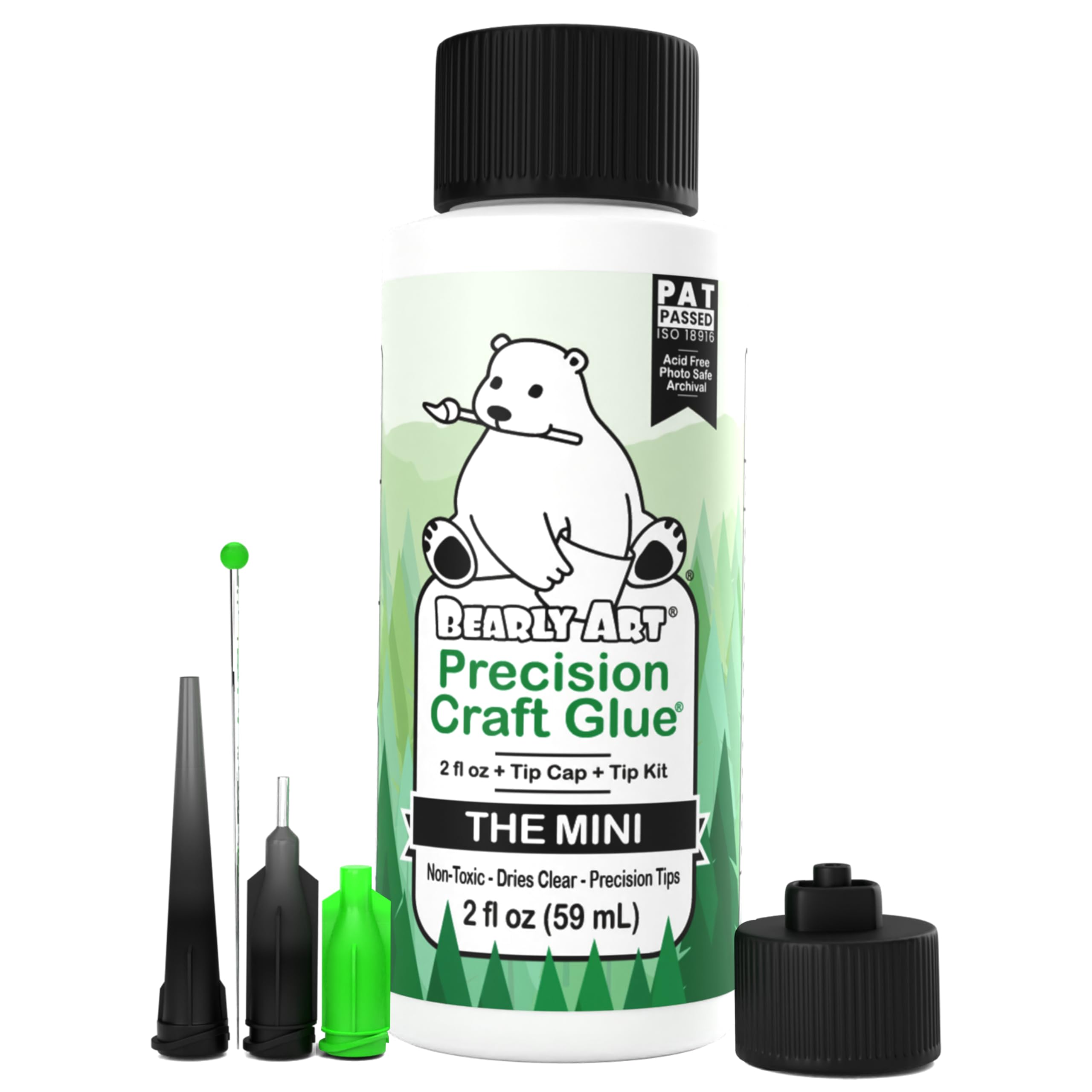 Bearly Art Precision Craft Glue – The Mini 2oz Adhesive with Tip Kit