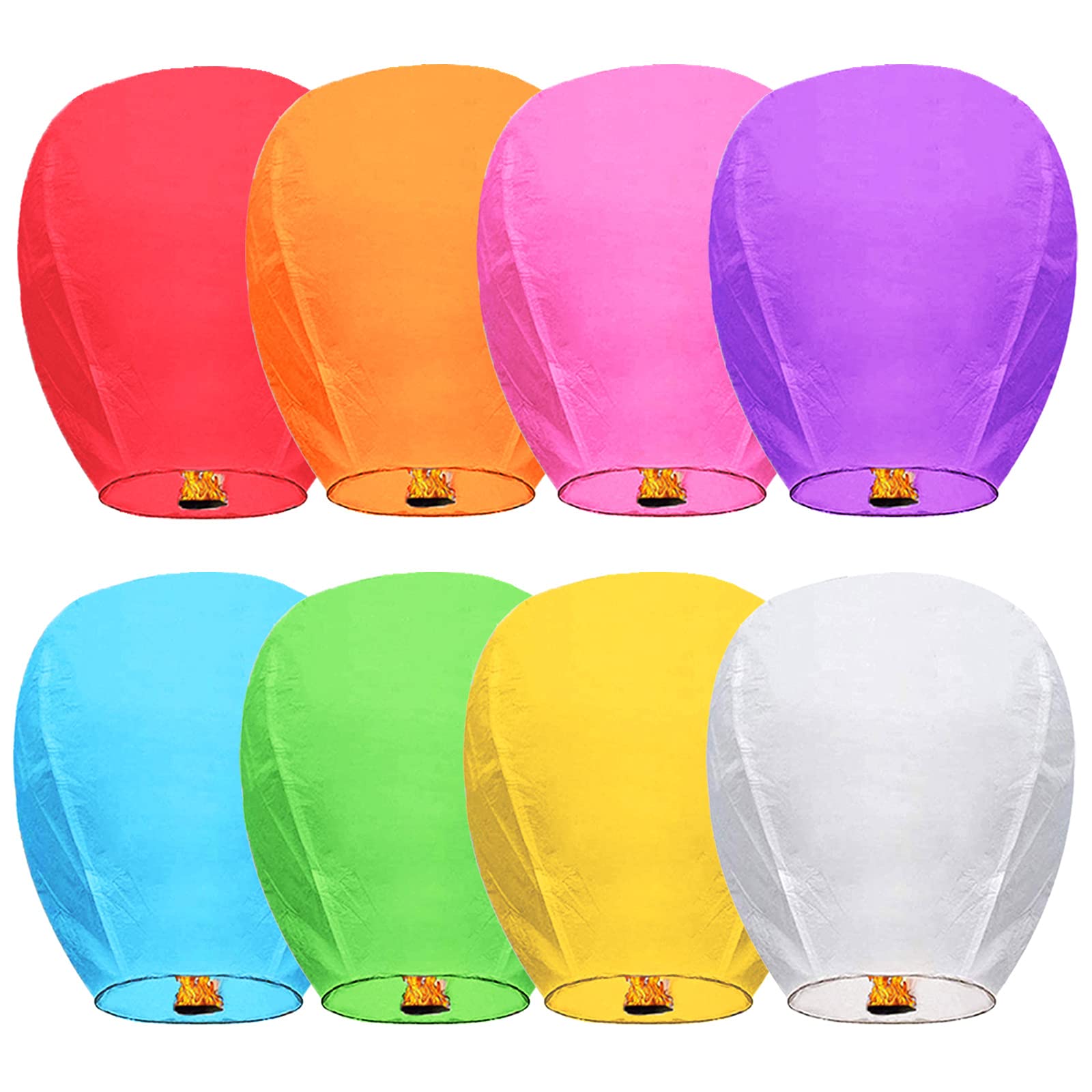 Chinese Sky Lanterns – 8 Pack Biodegradable Paper Lanterns