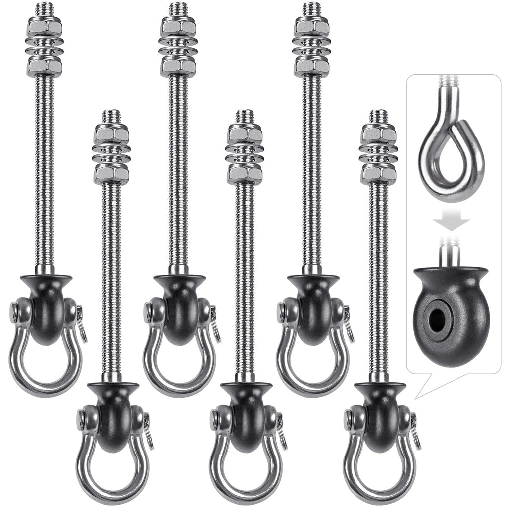 Dolibest 6-Piece Heavy Duty Swing Hangers | 304 Stainless Steel Swivel Hooks