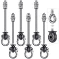 Dolibest 6-Piece Heavy Duty Swing Hangers | 304 Stainless Steel Swivel Hooks