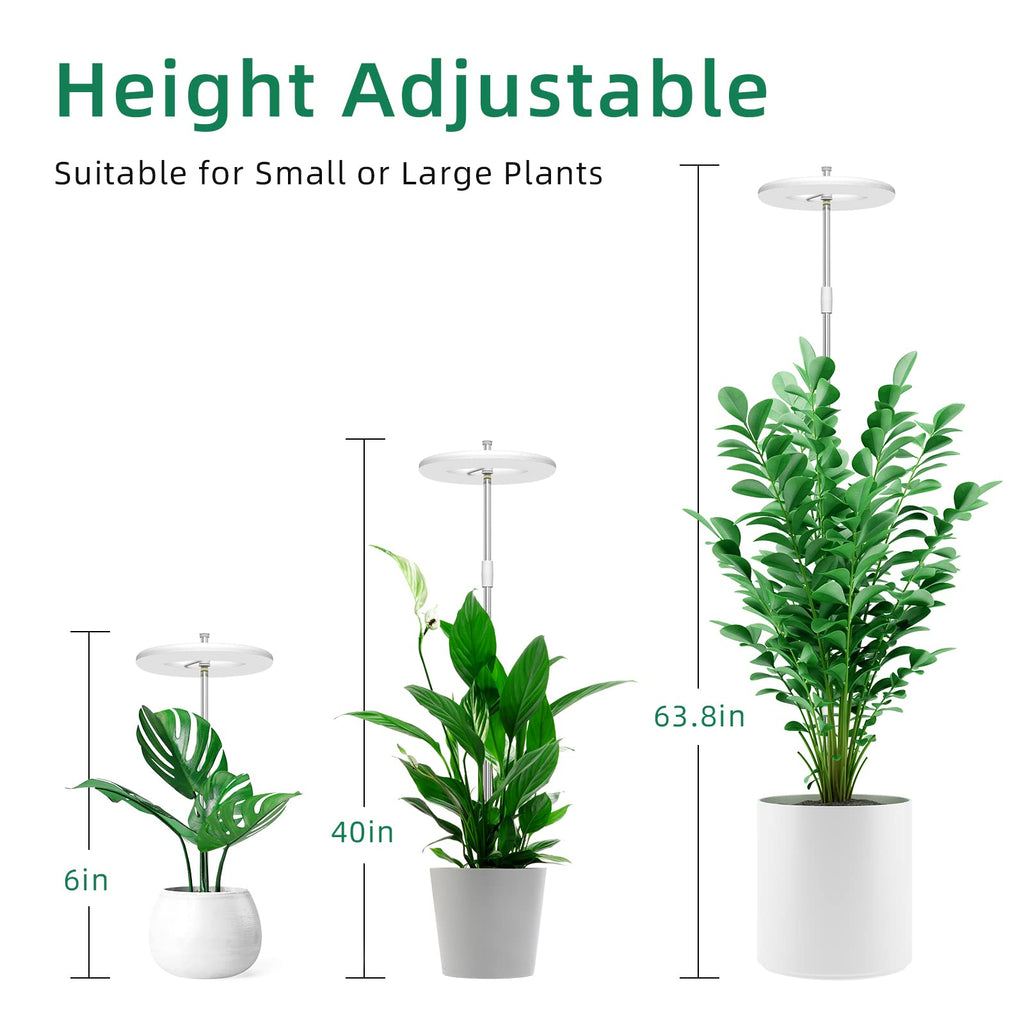 YUYMIKA Full Spectrum LED Grow Lights for Indoor Plants - 162cm Adjustable