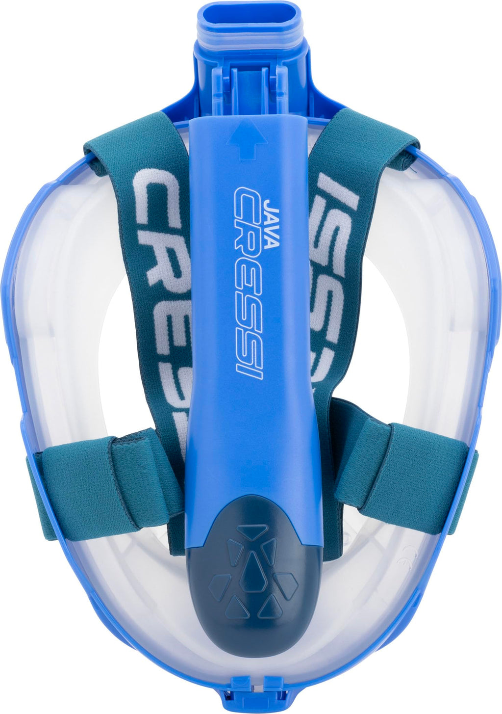 Cressi Java Full Face Snorkel Mask – Anti-Fog Silicone – Blue/Navy, S/M