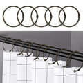 WEKIWGOT 24pcs Metal Shower Curtain Rings | Bronze Rustproof O-Rings