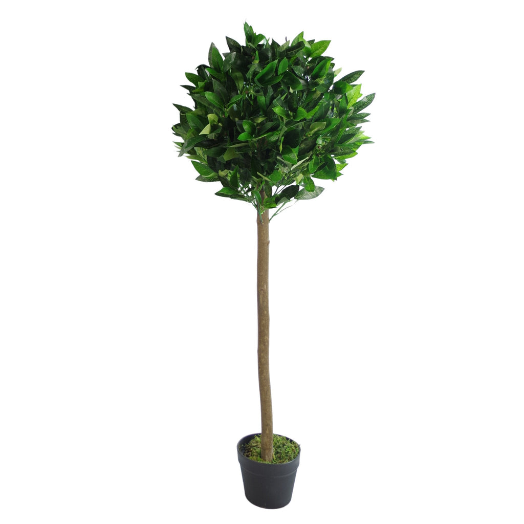 Leaf Design UK Artificial Bay Laurel Topiary Ball Tree, Green, 120cm