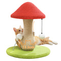 PAWZ Road Mushroom Cat Scratching Post – Sisal Covered Post with Toy