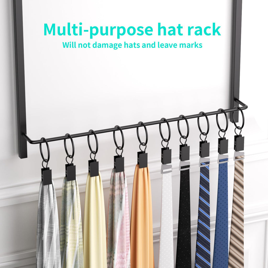 HapiRm Over Door Hat Rack - 3-Tier Wall Mounted Hat Storage Hold to 26 Caps - image 3