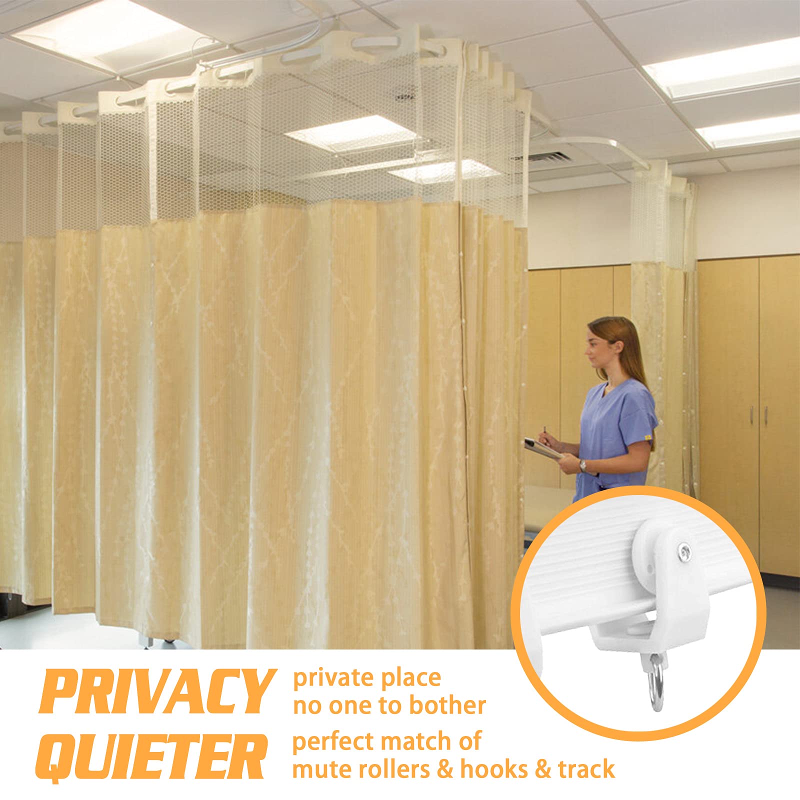 Jolof Store 7m Flexible Ceiling Curtain Track - Bendable Room Divider Rail