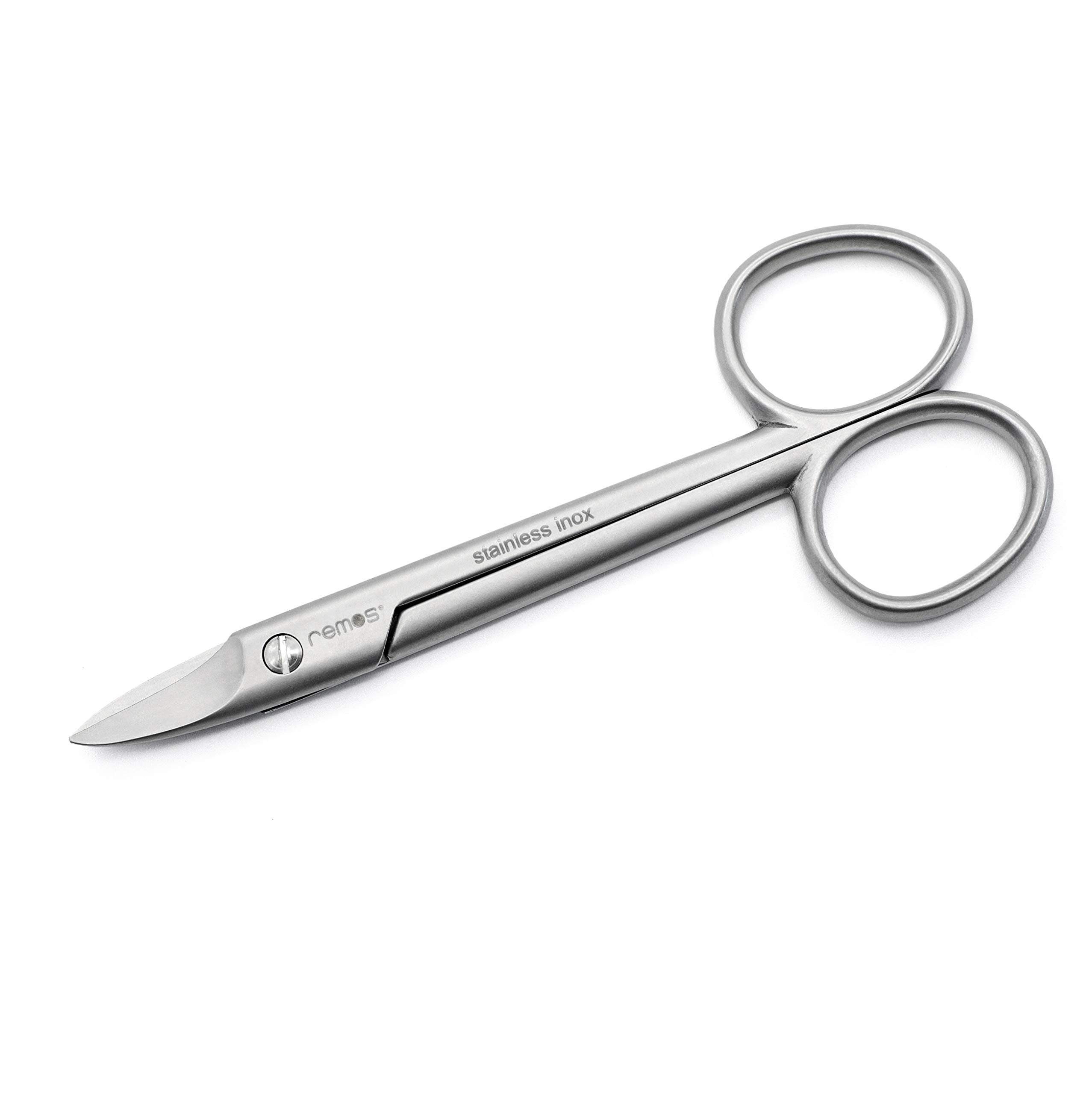 REMOS Stainless Steel Toenail Scissors – Beak-Shaped Tips for Thick Nails