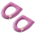 Soft Washable Toilet Seat Cover Pad with Handle – Purple