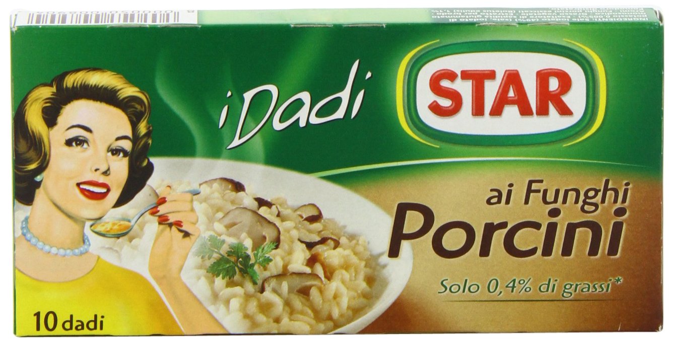 Star Porcini Mushroom Stock Cubes - Italian Risotto Seasoning (Pack of 6)