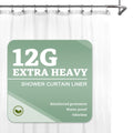 Barossa Design Heavy Duty PEVA Shower Curtain Liner | Clear, 72x72