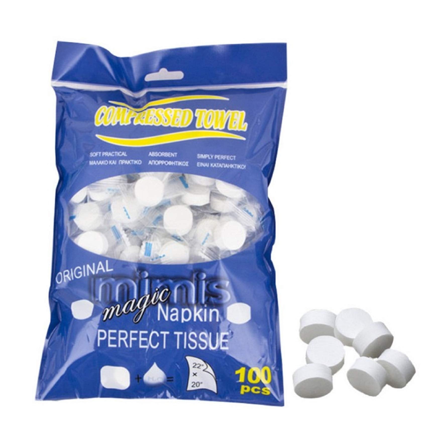 100pcs Compressed Cotton Towels – Disposable Magic Tissues