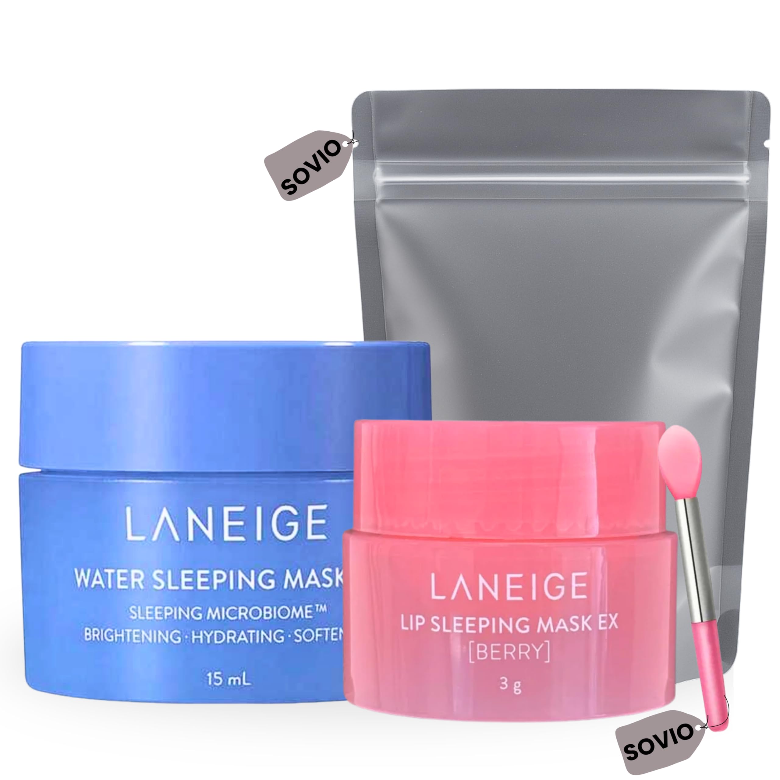 Laneige Lip & Water Sleeping Mask Set - Hydrating Korean Skincare Duo