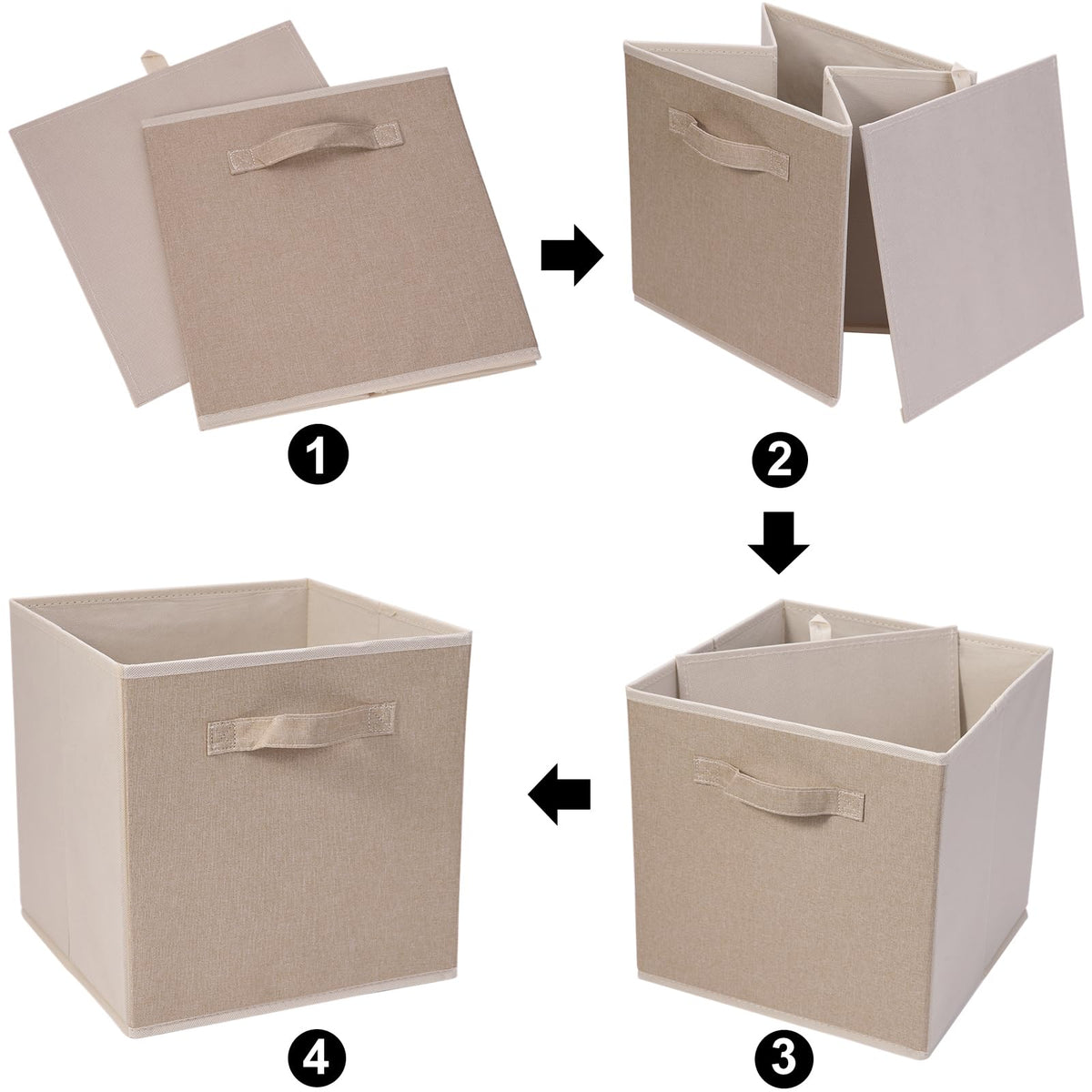 JAKAGO Foldable Storage Cubes 4 Pack, 30 x 30 x 30 cm - image 5