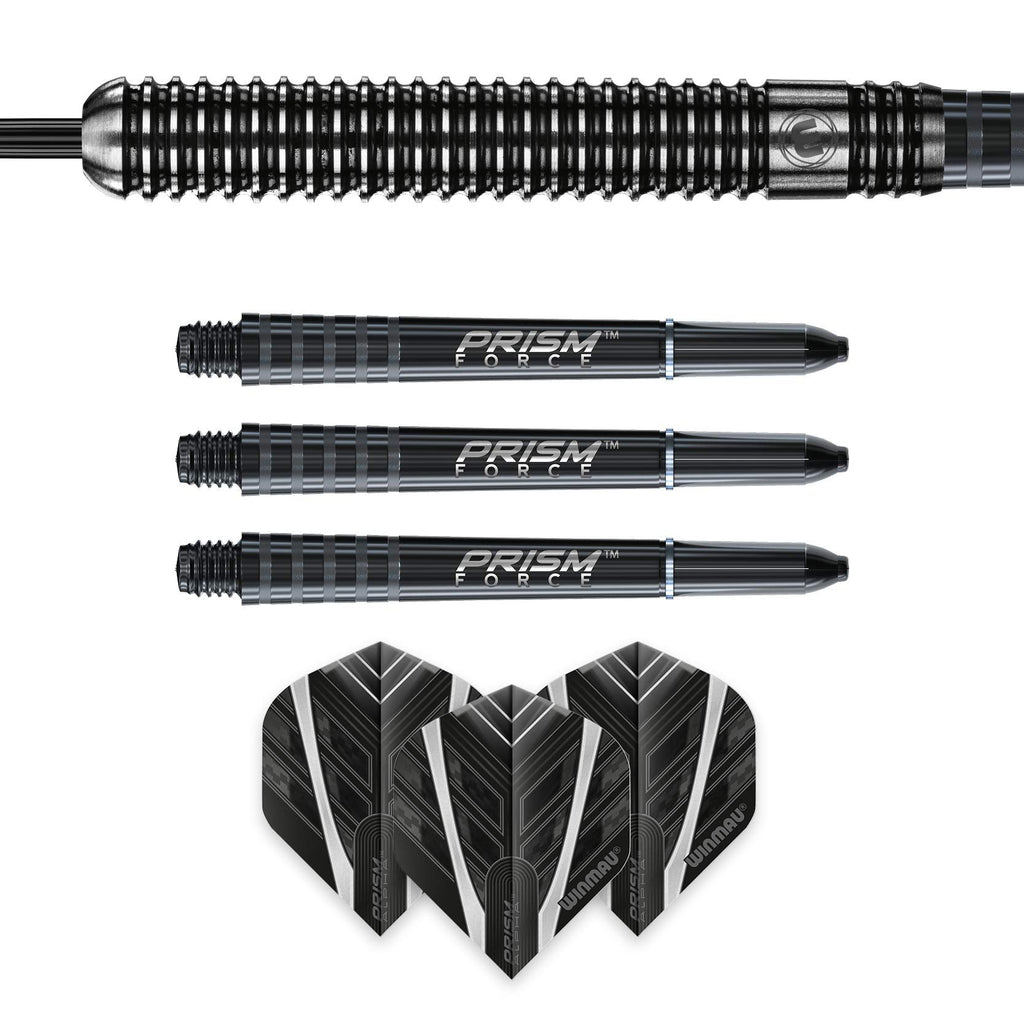 Winmau Blackout 28g Tungsten Darts Set | Steel Tip Professional Darts