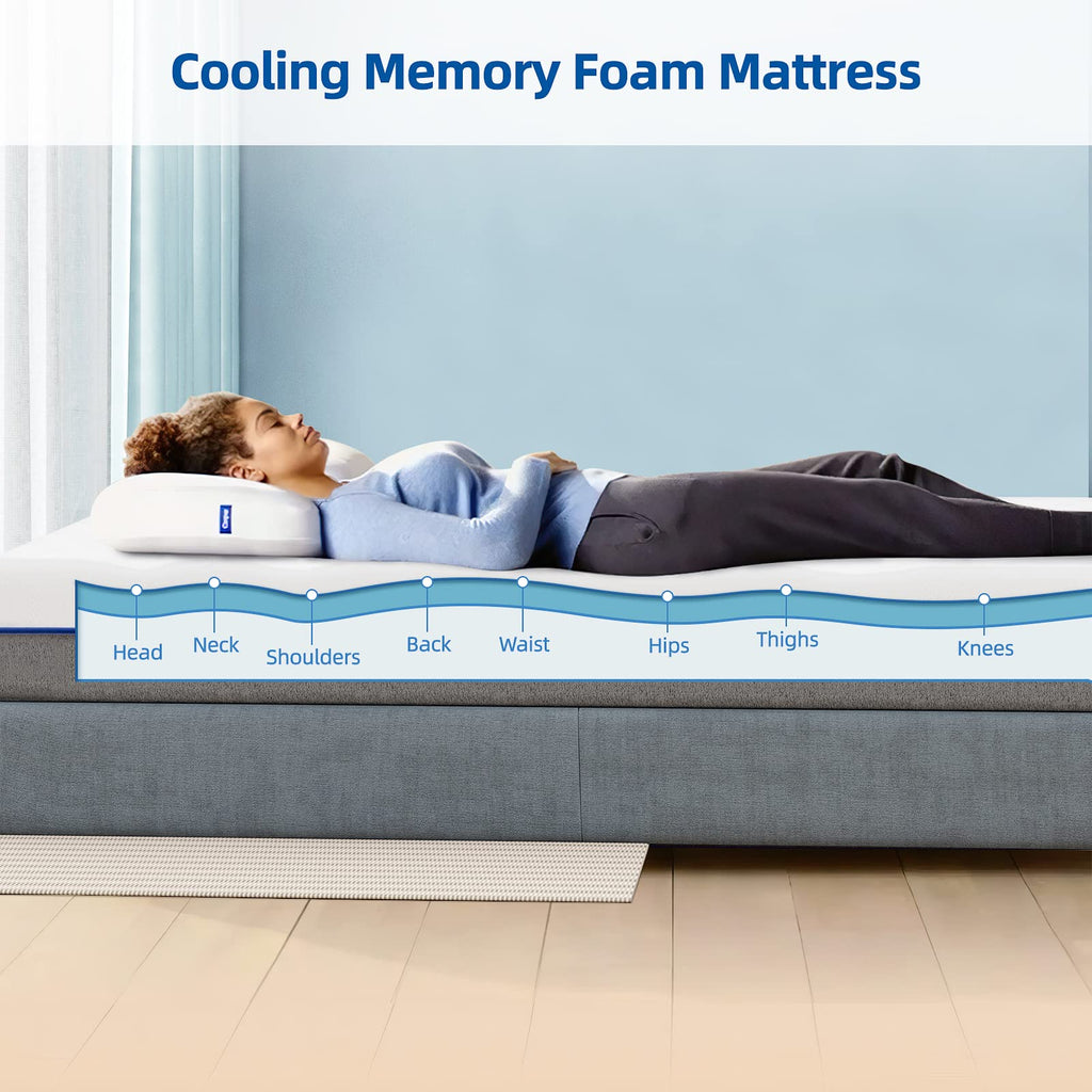 Wowttrelax 3ft Single Gel Memory Foam Mattress | 7 Inch Medium Firm