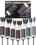FOTYBEI 28Pcs Sanding Drums Set | 180-2000 Grit Rotary Tool Sanding Bits