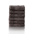 Glart Premium Cotton Terry Flannels - 6-Pack Washcloths, Anthracite