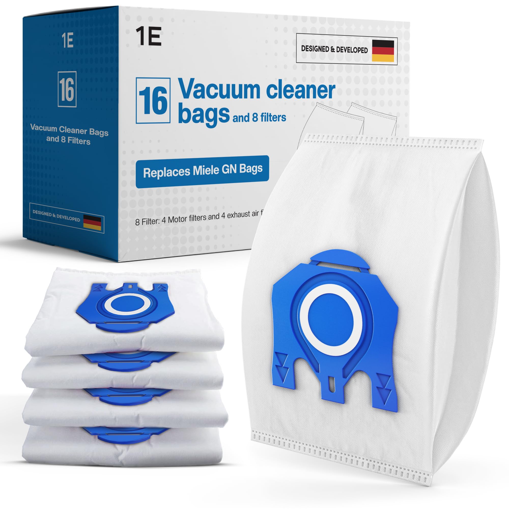 Jolof Store 16 GN Vacuum Bags for Miele Complete C3 C2 Classic C1