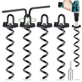 Heavy Duty 9mm Steel Ground Anchors for Trampolines - 4 Pack