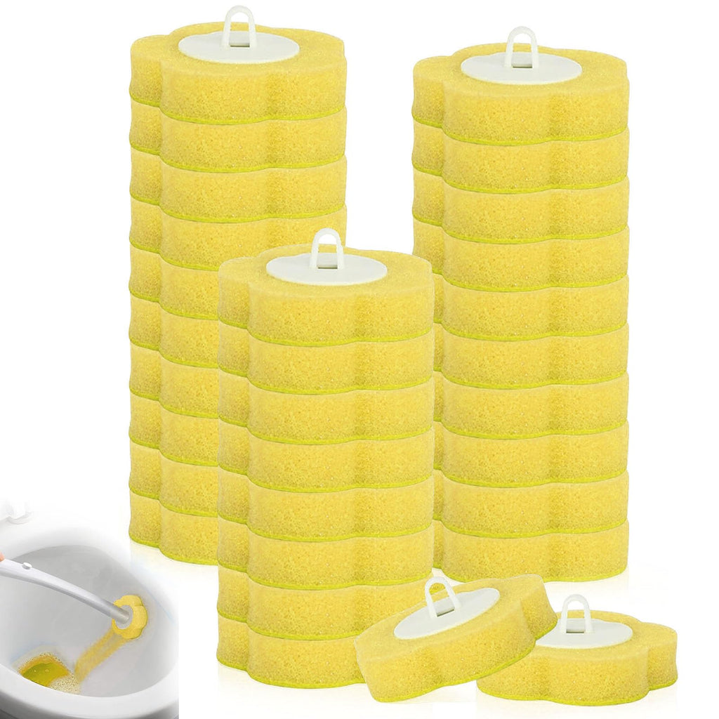 Disposable Toilet Brush Refills,30 Pcs Toilet Wand Replacement Heads-Yellow - image 1