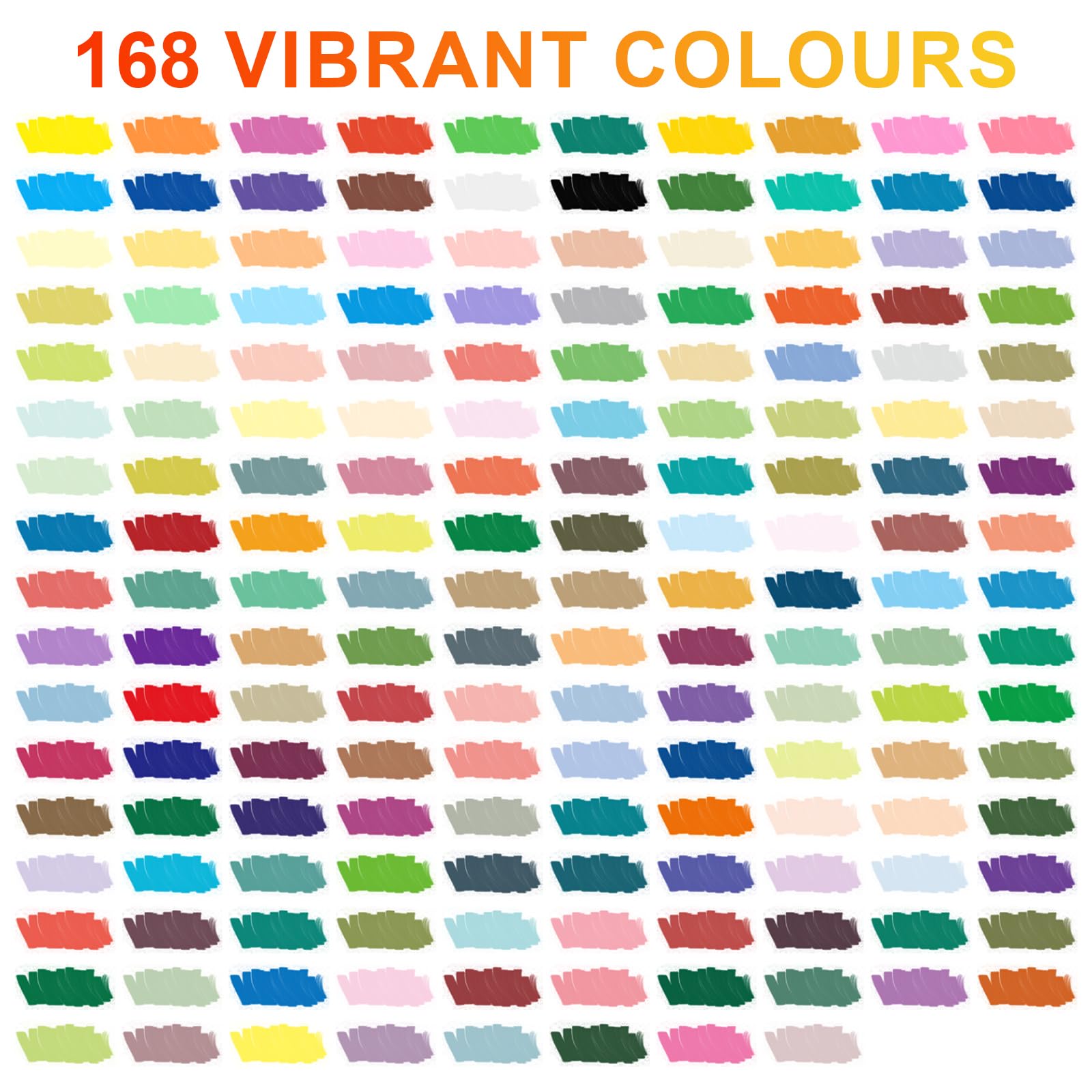 Laconile 168 Color Acrylic Paint Brush Markers for Rock Painting & DIY