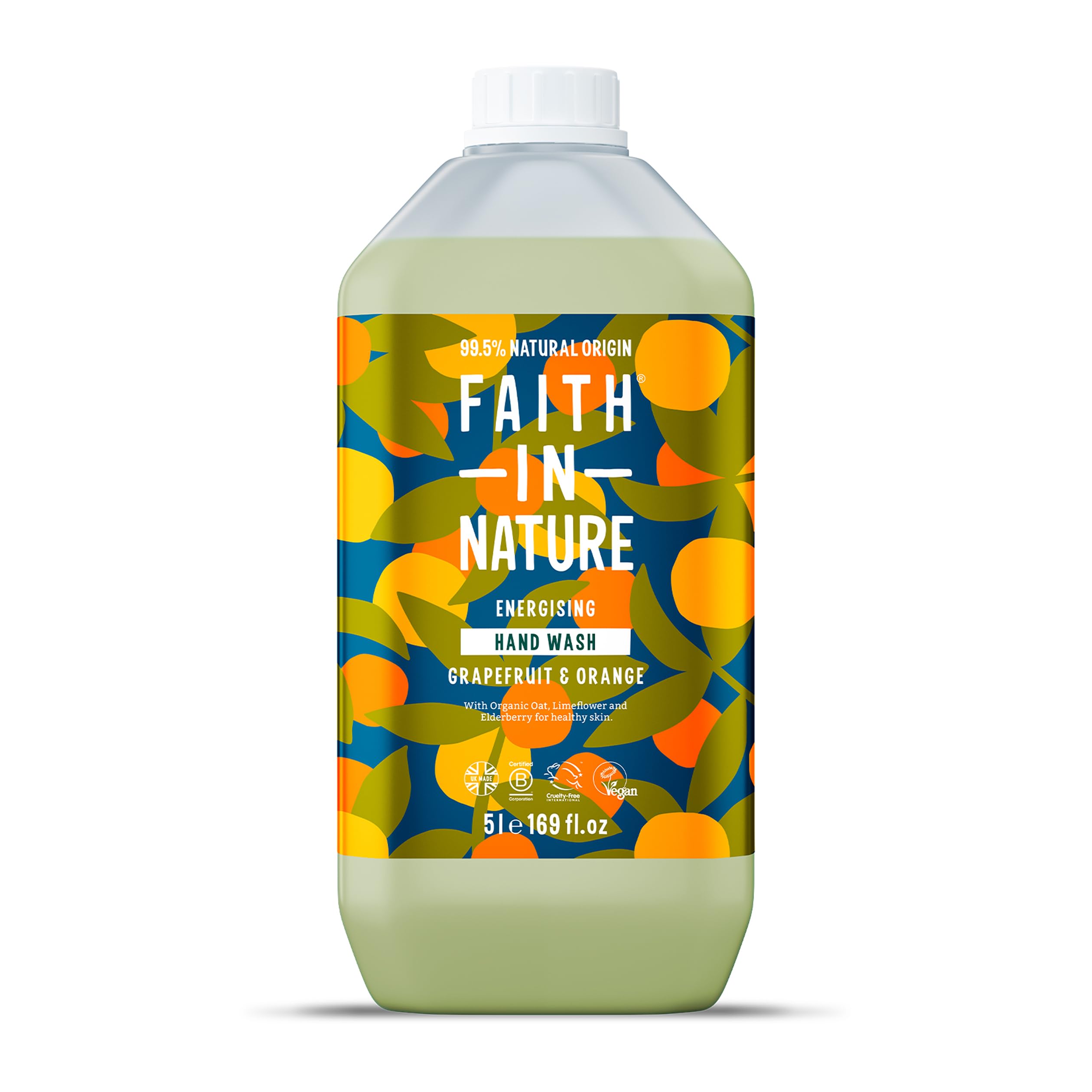 Faith In Nature Grapefruit & Orange Natural Hand Wash Refill - 5L Bulk