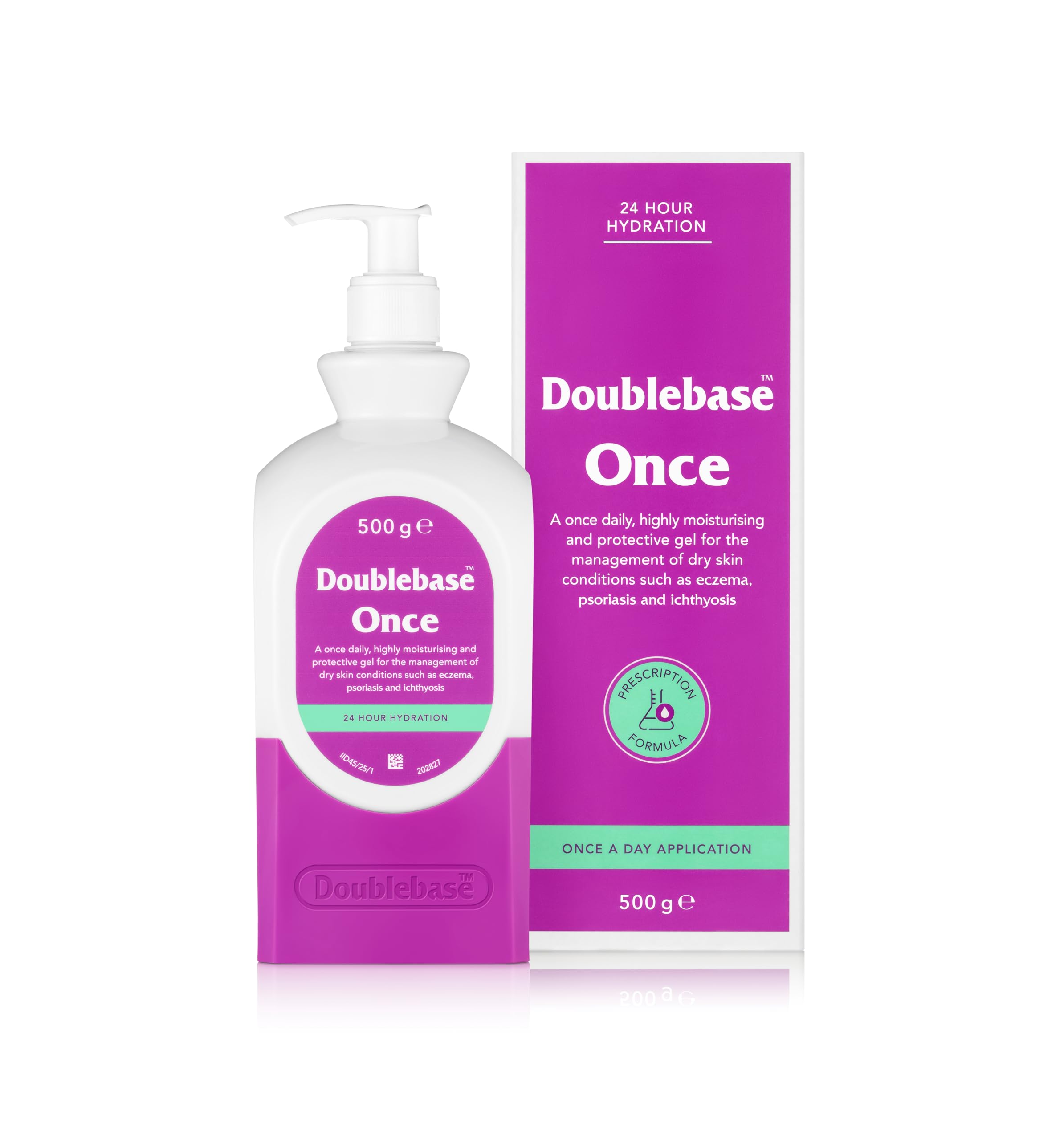 Doublebase Once Emollient Gel - 24-Hour Moisturiser for Eczema & Psoriasis 500g
