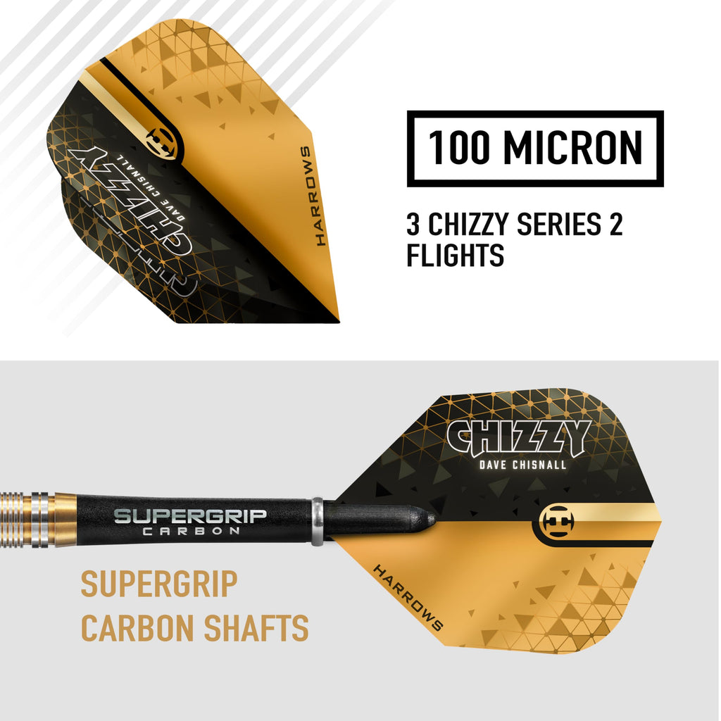 Harrows Dave Chizzy Chisnall Series 2 90% Tungsten Steel Tip Darts