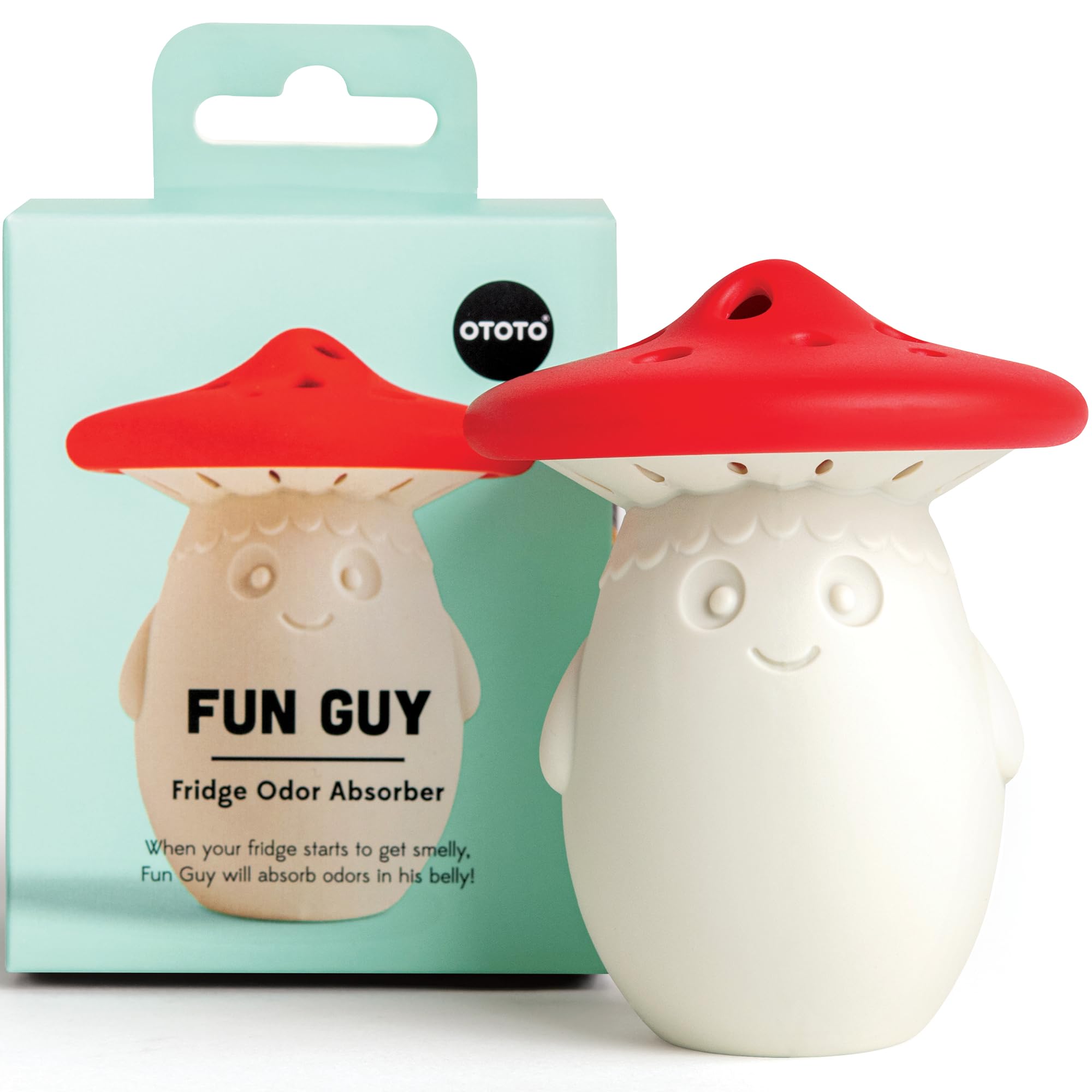 OTOTO Fun Guy Fridge Deodorizer – BPA-Free Baking Soda Holder